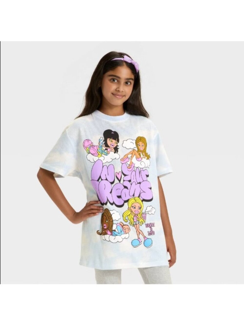 Bratz Graphic Shirt Girls Oversize Medium Multicolor Short Sleeve Crewneck